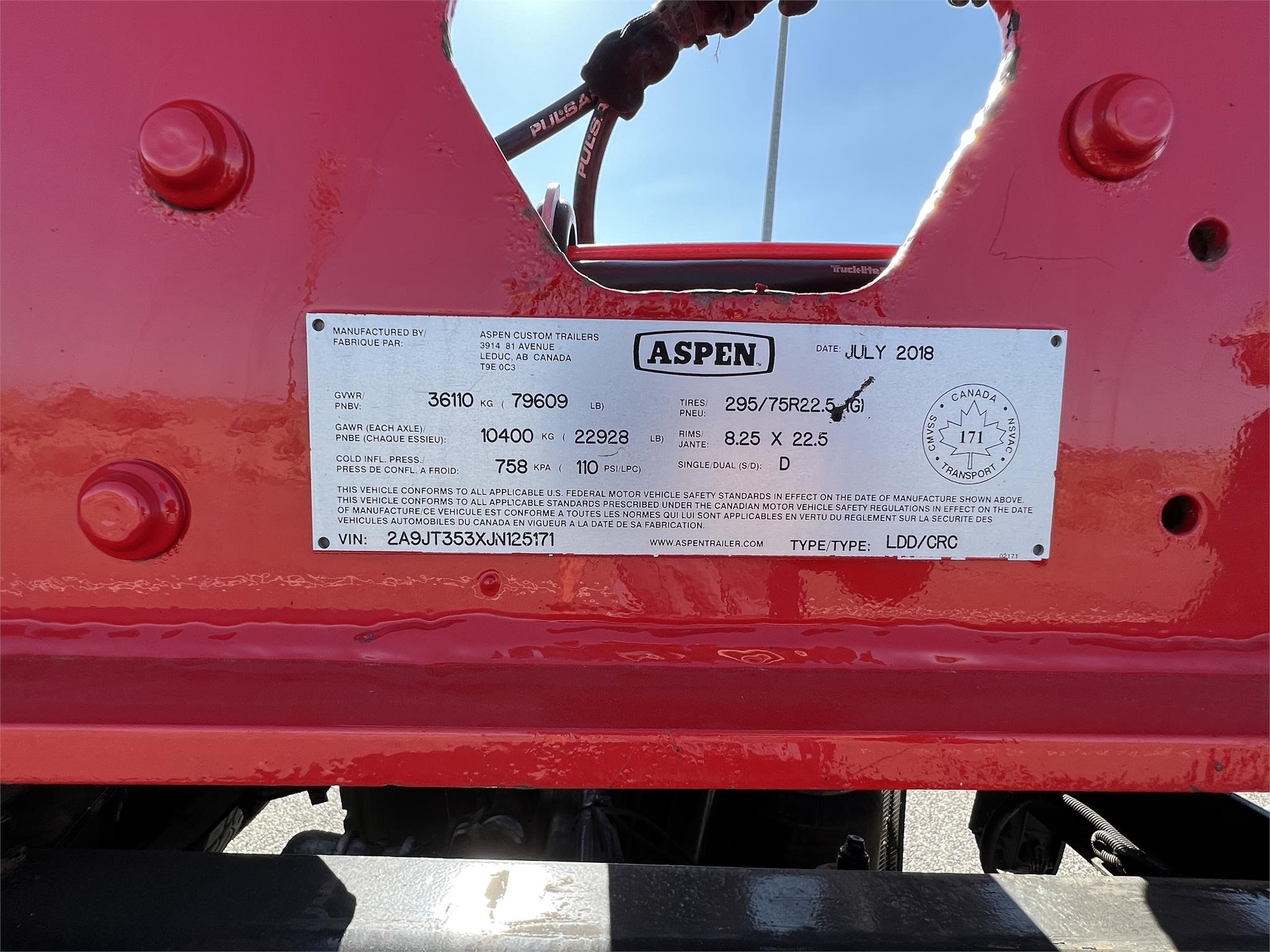 2017 ASPEN 65 TON 8032018380 2017 ASPEN 65 TON 8032018380
