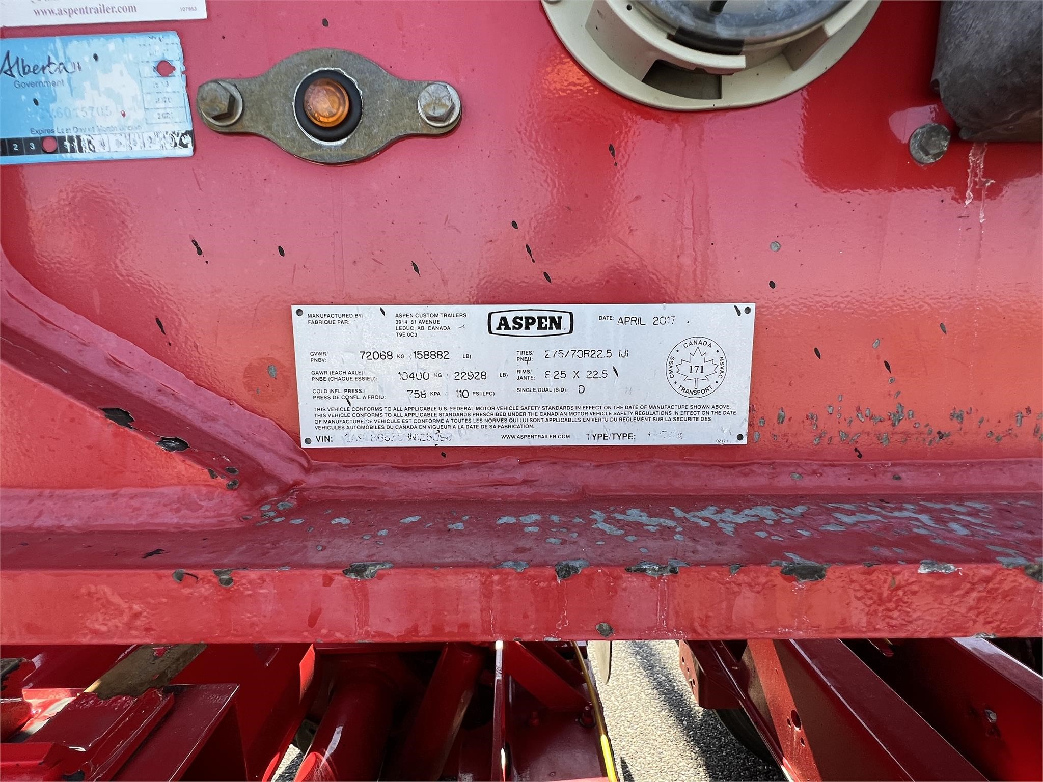 2017 ASPEN 65 TON 8032018382 2017 ASPEN 65 TON 8032018382