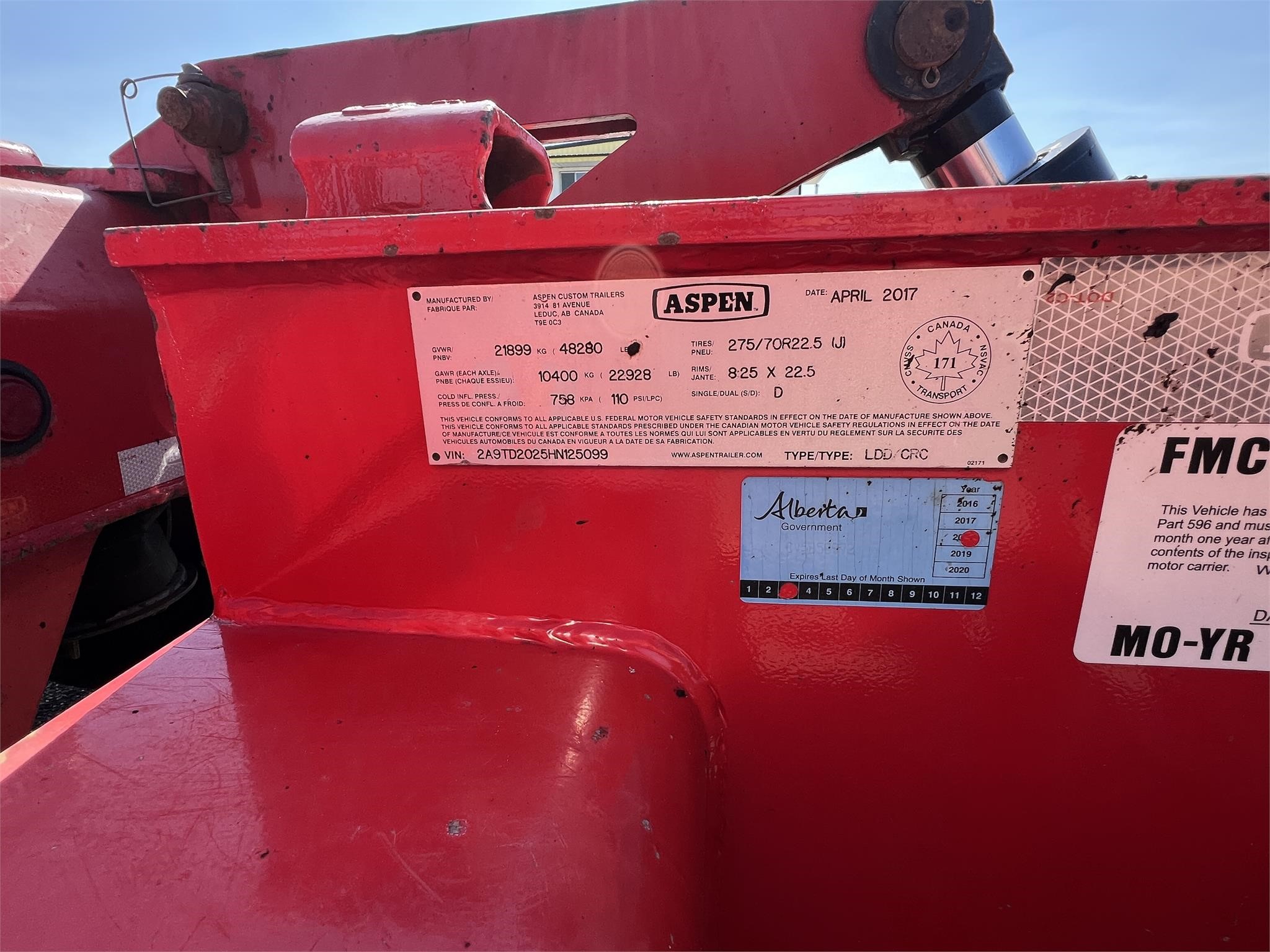 2017 ASPEN 65 TON 8032018386 2017 ASPEN 65 TON 8032018386