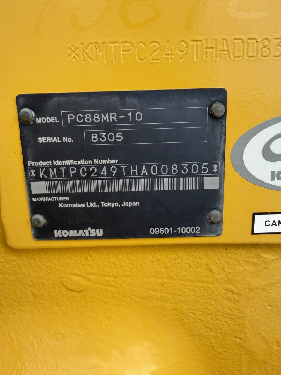 2010 KOMATSU PC88MR-10 11013030066 2010 KOMATSU PC88MR-10 11013030066